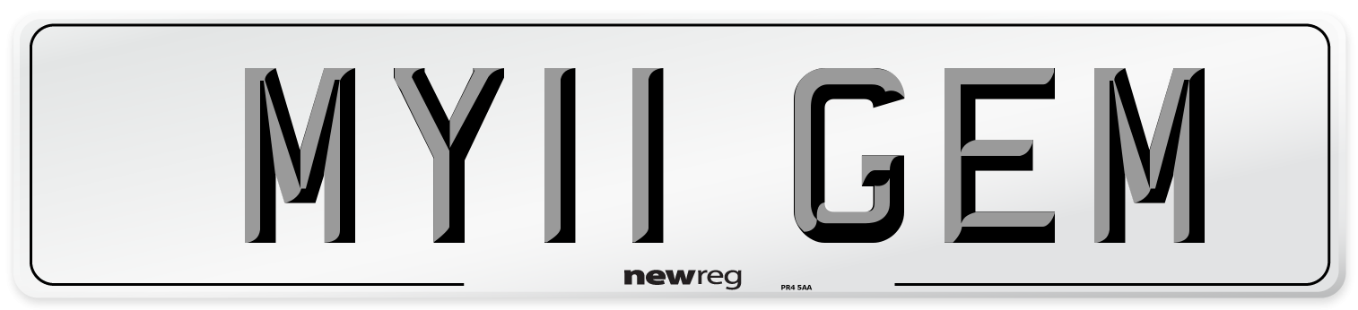 MY11 GEM Number Plate from New Reg